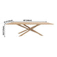 Rectangle Oak Solid Wood Table in Nature Modern Dining Table with Wooden Pedestal Clearhalo ' dining_table' 'Dining Tables & Seating' 'Dining Tables' 'furn' 'furn_dining_table' 'Furniture' 'furniture_dining_table' 'Kitchen & Dining Furniture' 'kitchen&dining_furn' 'kitchen' 'kitchen_dining_table' 1200x1200_a4a9aee7-785d-4723-b214-6f41733316b1