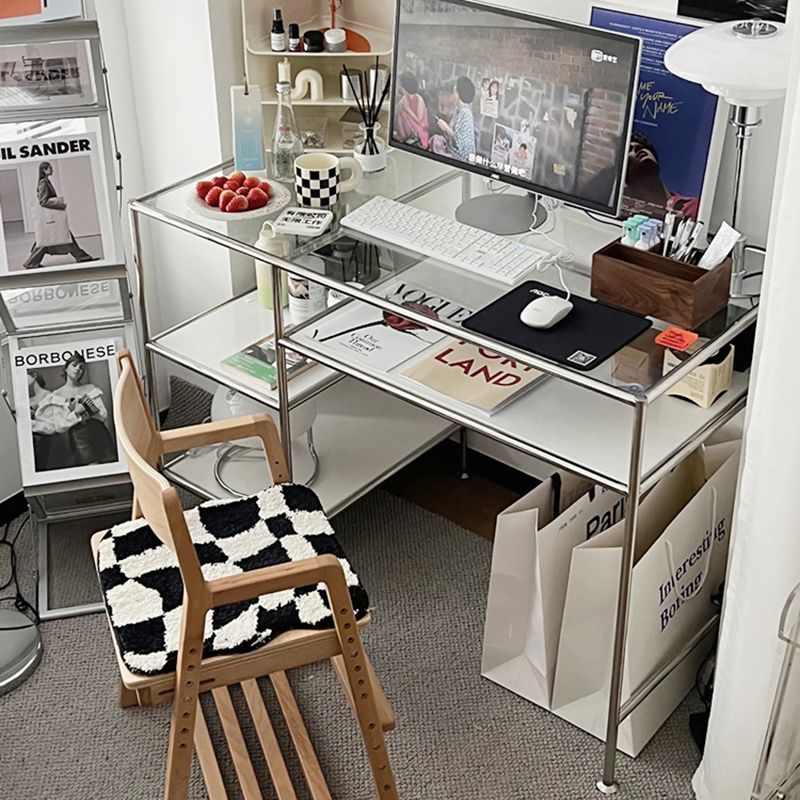 Mesa de laptop de dormitorio de escritorio rectangular de 31.5 "H con estante