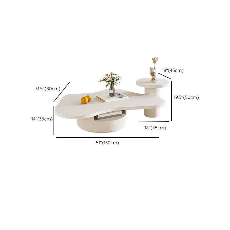 Abstract Coffee Table Wood Geometric Coffee Coffee or End Table with Drawer Clearhalo 'Coffee & Accent Tables' 'Coffee Tables' 'coffee_tables' 'furn' 'furn_coffee_tables' 'Furniture' 'Living Room Furniture' 1200x1200_a4ac380c-b0e6-42ea-8a4e-bdda415d5aa1