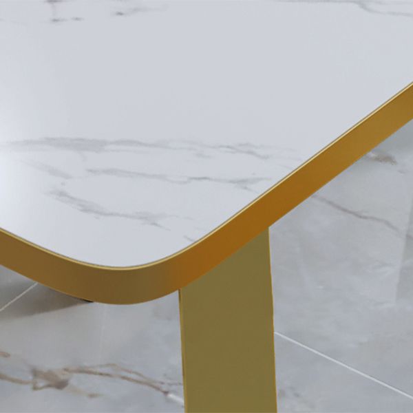 5ピース長方形の形状木製のトップダイニングルームの椅子とテーブルセット