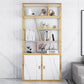11.81"W Bookcase Glam Style Open Back Bookshelf with Cabinets for Office Home Clearhalo 'Bookcases' 'furn' 'furn_bookcases' 'Furniture' 'furniture_bookcases' 'kitchen' 'kitchen_bookcases' 'Living Room Furniture' 'Office Furniture' 1200x1200_a4ac8b93-db84-443d-af76-05d329f0d6a8