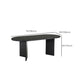 Modern Wood Dining Table Oval Black Dinner Table for Dining Room Clearhalo 'Dining Tables & Seating' 'Dining Tables' 'dining_table' 'furn' 'furn_dining_table' 'Furniture' 'Kitchen & Dining Furniture' 1200x1200_a4b04e26-3f39-4ea2-b1f6-5cc3ecc51172