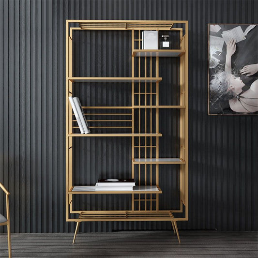 Libreria di scaffali aperti moderno libreria in metallo per sala da pranzo 70,9 "h x 11,8" w