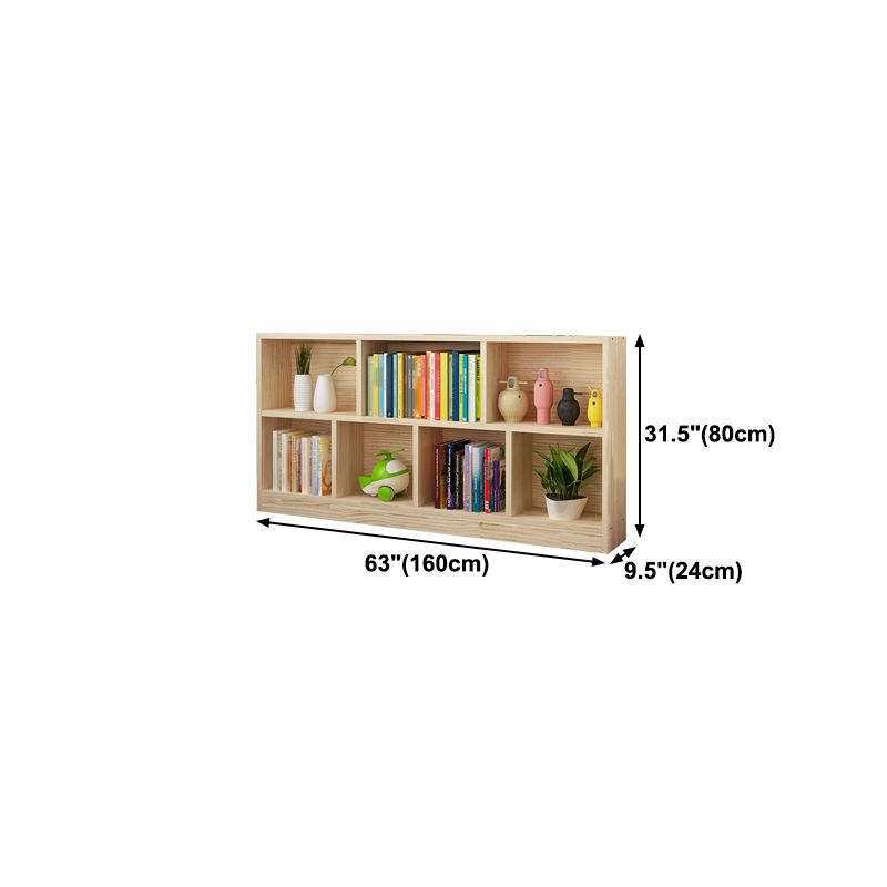 Natural Pine Wood Standard Bookshelf Modern Closed Back Bookcase for Classroom Clearhalo 'Bookcases' 'furn' 'furn_bookcases' 'Furniture' 'furniture_bookcases' 'Office Furniture' 1200x1200_a4b29a7b-1c57-49ab-8add-b03aa86b92b6