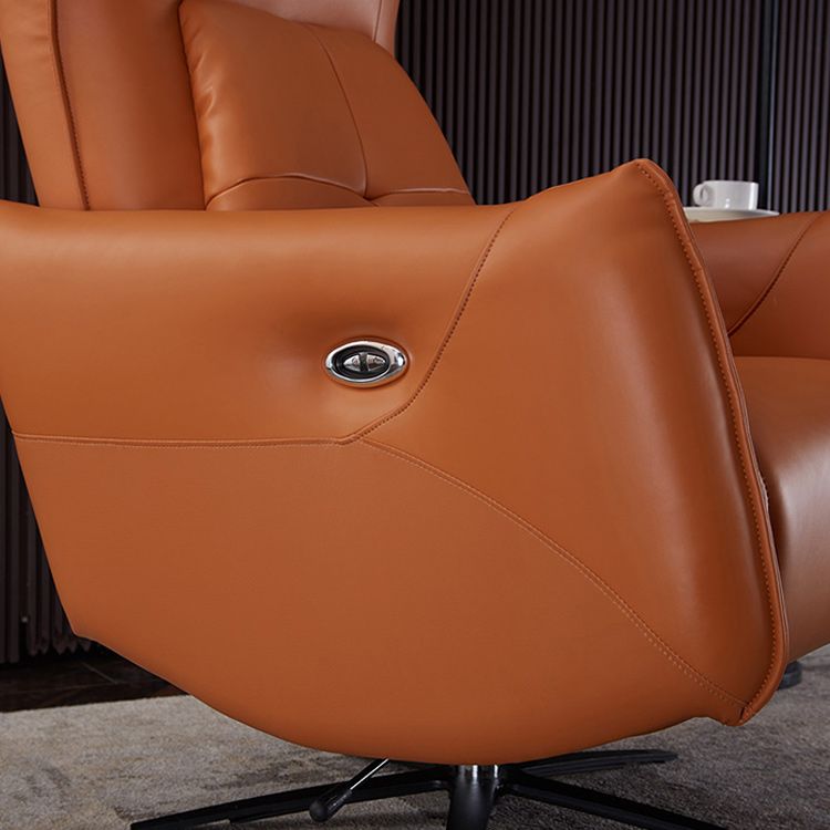 Genuine Leather Standard Recliner Swivel Base Recliner Chair With Legs Clearhalo 'Chairs & Seating' 'furn' 'furn_recliners' 'Furniture' 'Living Room Furniture' 'Recliners' 1200x1200_a4b3c024-8715-4e2f-b89f-6e8b3f1af64a