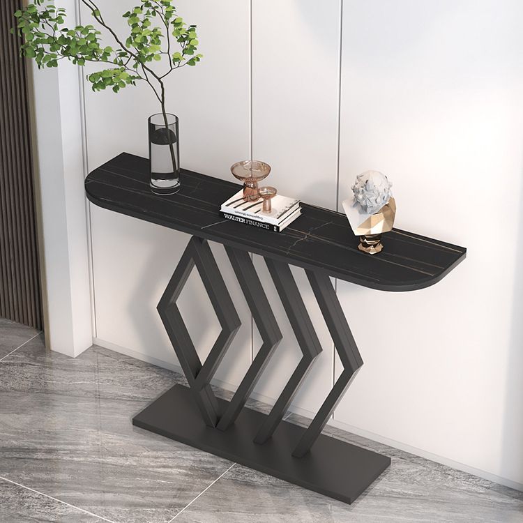 Table de consola contemporánea de piedra de 11 "de ancho Sofá de la consola de la luna