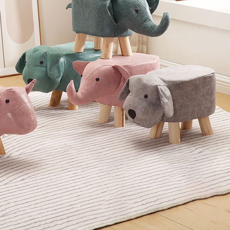 Contemporary Ottoman Faux Leather Solid Wood Frame Upholstered Dog Shape Ottoman Clearhalo 'furn' 'furn_ottomans_poufs' 'Furniture' 'Living Room Furniture' 'Ottomans & Poufs' 'ottomans_poufs' 1200x1200_a4b67f61-fed9-409a-9cb5-28ff410c2e22