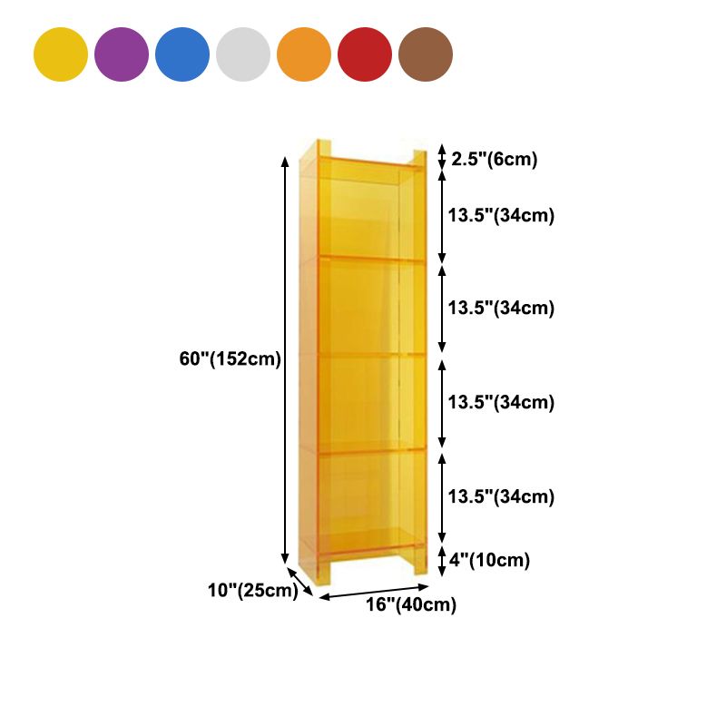 Glam Acrylic Standard Bookshelf Closed Back Vertical Bookshelf for Living Room Clearhalo 'Bookcases' 'furn' 'furn_bookcases' 'Furniture' 'furniture_bookcases' 'kitchen' 'kitchen_bookcases' 'Living Room Furniture' 'Office Furniture' 1200x1200_a4b7e1a4-7d69-496e-9b42-e9cbe3353cba