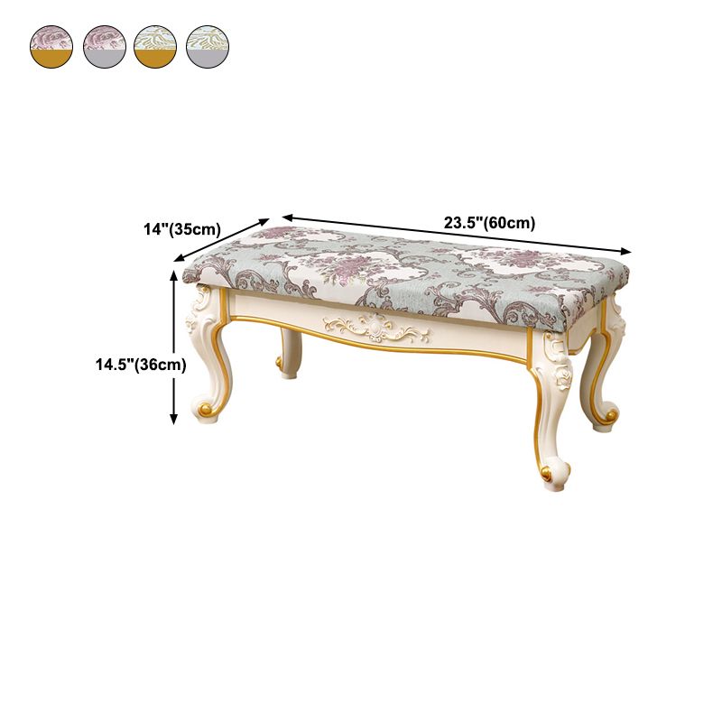 13.8" W Victorian Wood Seating Bench Cushioned Entryway Bench Clearhalo 'Benches' 'Chairs & Seating' 'furn' 'furn_benches' 'Furniture' 'Living Room Furniture' 1200x1200_a4b9ae4b-de12-45c6-8085-3654452e81ac