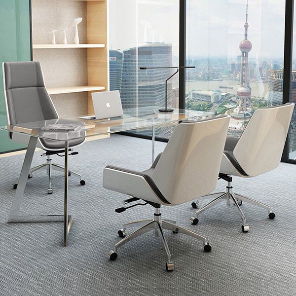Modern Fixed Arms Managers Chair Height-adjustable Swivel Ergonomic Executive Chair Clearhalo 'furn' 'furn_office_chair' 'Furniture' 'furniture_office_chair' 'Office Chairs' 'Office Furniture' 'office_chair' 1200x1200_a4b9b8b6-fd96-46fa-93f2-c54d09f54bae