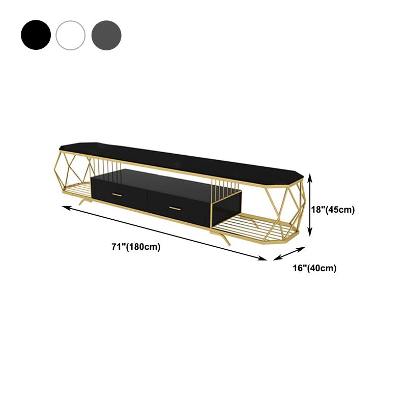 17.72"H TV Stand Glam Style TV Console with 2 Drawers for Living Room Clearhalo 'furn' 'furn_tv_stands_entertainment_centers' 'Furniture' 'Living Room Furniture' 'TV Stands & Entertainment Centers' 'TV Stands & Media Storage Furniture' 'tv_stands_entertainment_centers' 1200x1200_a4ba4bf6-7124-4eb3-8a9d-c876cc96a712