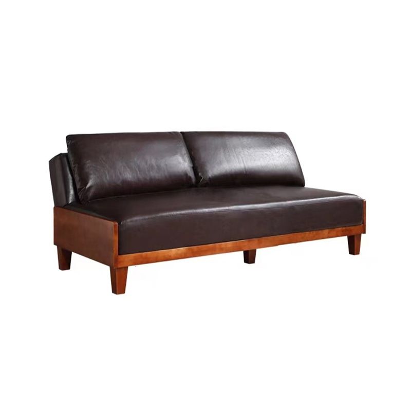 28,3 "H Faux Leder Armless Cabrio -Sofa für Wohnzimmer