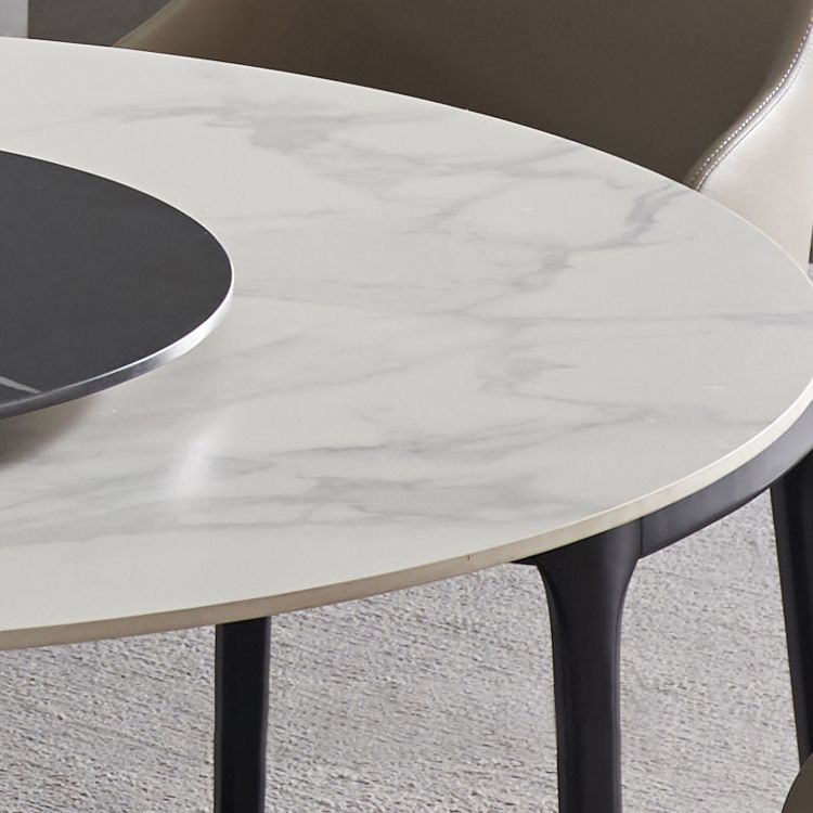 Glam Sintered Stone Top Kitchen Dining Table Round Shape Dining Table with Pedestal Base Clearhalo ' dining_table' 'Dining Tables & Seating' 'Dining Tables' 'furn' 'furn_dining_table' 'Furniture' 'furniture_dining_table' 'Kitchen & Dining Furniture' 'kitchen&dining_furn' 'kitchen' 'kitchen_dining_table' 1200x1200_a4bae4da-e59e-48db-ad4b-37b13bbe57d6