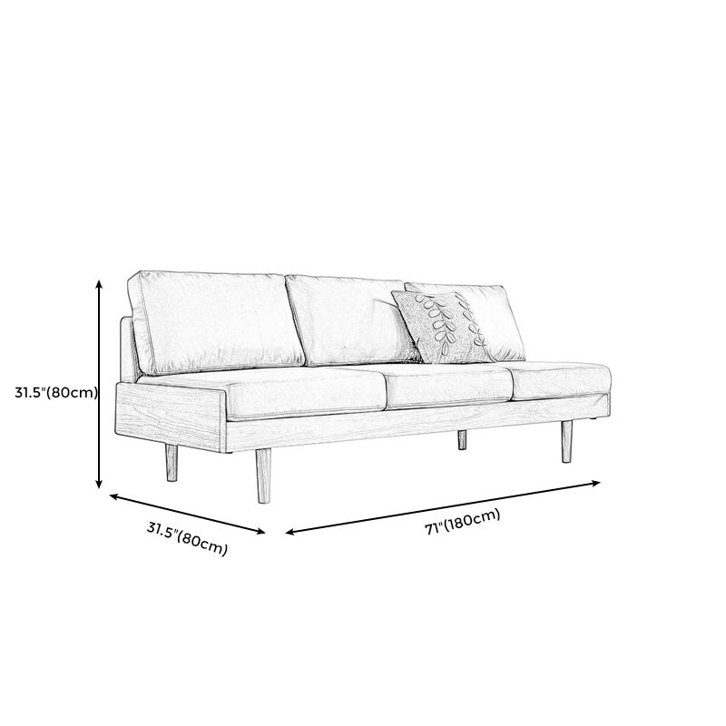 Contemporary Slipcovered Faux Leather Sofa Armless Sofa with Loose Back Clearhalo 'furn' 'furn_sofas' 'Furniture' 'furniture_sofas' 'kitchen' 'kitchen_sofas' 'Living Room Furniture' 'Sofa' 'sofas' 1200x1200_a4bb9ade-a765-4981-832b-76d2bdc6dfea