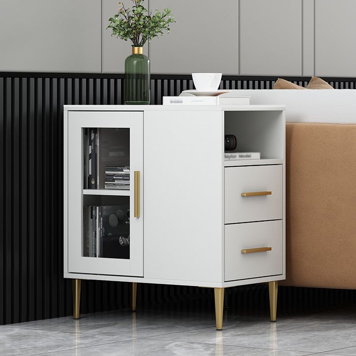 Glam Style Stone Top Buffet Table 2 Drawer Kitchen Table for Dining Room Clearhalo 'buffet_sideboard' 'Buffets & Sideboards' 'furn' 'furn_buffet_sideboard' 'Furniture' 'furniture_buffet_sideboard' 'Kitchen & Dining Furniture' 1200x1200_a4bbb32b-fd72-4309-96b0-8434df10a9d7