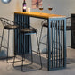 Contemporary Faux Leather Counter Stool Bar Height Bar Stool with Metal Legs
