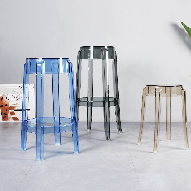 Modern Armless Backless Counter Stool Plastic Living Room Bar Stool with Plastic Pedal Clearhalo 'Bar Furniture' 'Bar Stools' 'bar_stools' 'furn' 'furn_bar_stools' 'furniture_bar_stools' 'Kitchen & Dining Furniture' 'kitchen&dining_furn' 'kitchen' 'kitchen_furn' Furniture' 1200x1200_a4bd24e8-93cf-4155-8907-8f5a656aa78c