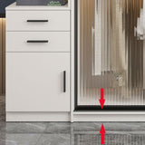 Modern Style Wardrobe White Colour Glass Wardrobe Closet With Drawer