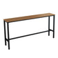 Set tavolo e sgabello moderno da esterno 1/5 pezzi Set bistrot rettangolare in legno e metallo
