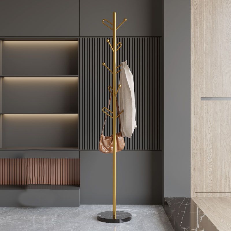 Glam Coat Rack Metal No Distressing Free Standing Entry Hall Tree Clearhalo 'Entry & Mudroom Furniture' 'furn' 'furn_hall_tree_coat_racks' 'Furniture' 'Hall Trees & Coat Racks' 'hall_tree_coat_racks' 1200x1200_a4bf9cea-0a24-46ca-9de3-66c3fd2c7ec0