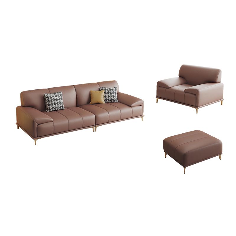 Pillow Top Arm Farmhouse Seating Dark Brown Living Room Settee