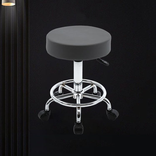 Adjustable Modern Counter Bar Stool Armless Leather Backless Bar Stool with Metal Base Clearhalo 'Bar Furniture' 'Bar Stools' 'bar_stools' 'furn' 'furn_bar_stools' 'furniture_bar_stools' 'Kitchen & Dining Furniture' 'kitchen&dining_furn' 'kitchen' 'kitchen_furn' Furniture' 1200x1200_a4c3500b-76f4-4fff-a841-777c052f8a50