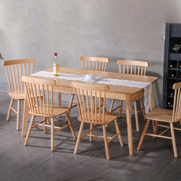 Wood Industrial Kitchen Dining Room Chair Slat Back Side Chair Clearhalo 'Dining Chairs' 'Dining Tables & Seating' 'dining_chair' 'furn' 'furn_dining_chair' 'Furniture' 'furniture_dining_chair' 'Kitchen & Dining Furniture' 1200x1200_a4c4b907-141e-4fc0-a536-141838a59d1b