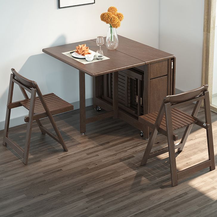 Modern Dining Set 1/2 Pcs Solid Wood Dining Table with Drop Leaf Clearhalo 'Dining Room Sets' 'Dining Tables & Seating' 'dining_room_set' 'furn' 'furn_dining_room_set' 'Furniture' 'Kitchen & Dining Furniture' 1200x1200_a4c595f0-3c55-40c0-8e5e-6f3561acc914