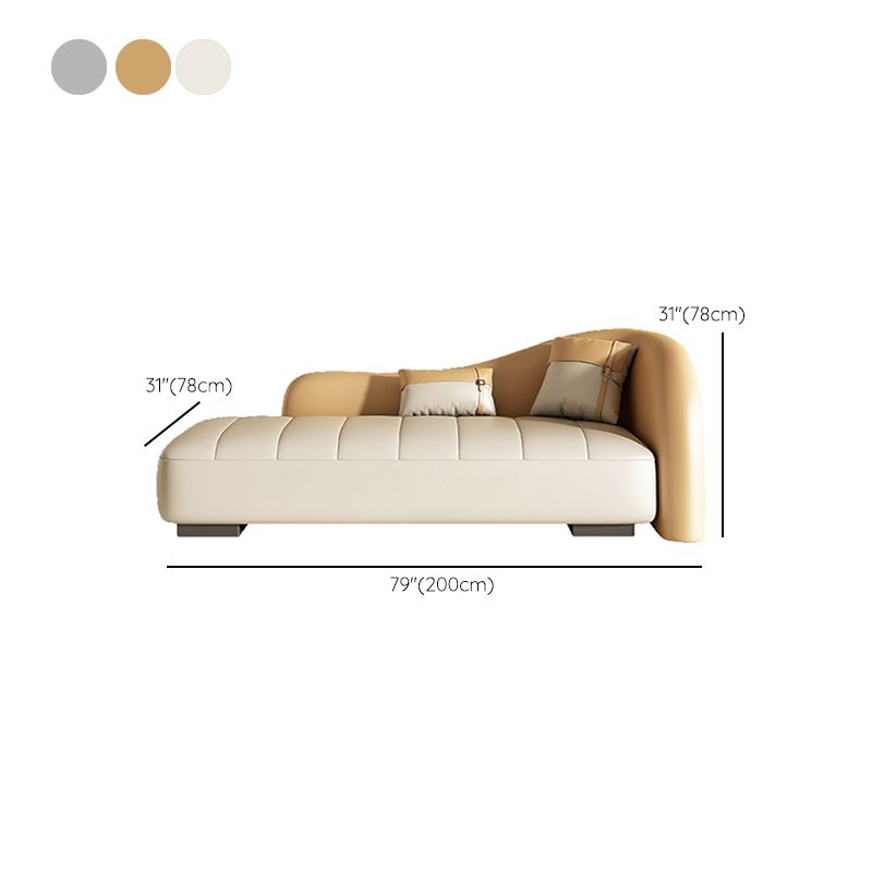 Modern Upholstered Chaise Lounge Couch Leather Chaise Lounge Chair Clearhalo 'Chairs & Seating' 'Chaise Lounge' 'chaise_lounge' 'furn' 'furn_chaise_lounge' 'Furniture' 'Living Room Furniture' 1200x1200_a4c59e41-b75d-4bab-adea-cb38519eabda