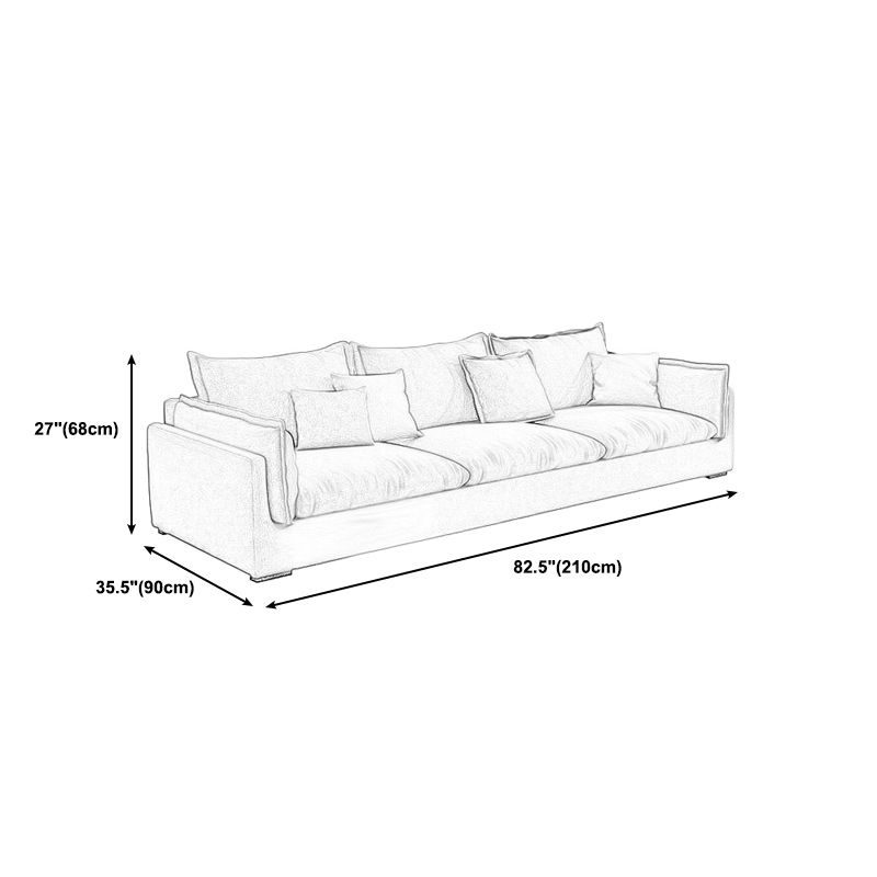 Fabric Living Room Pillow Top Arm Standard Cushions Light-grey Settee Clearhalo 'Furniture' 'furniture_sofas' 'kitchen' 'kitchen_sofas' 'Living Room Furniture' 'Sofa' 'sofas' 1200x1200_a4c73247-cfe2-4937-b718-a59a08713e93