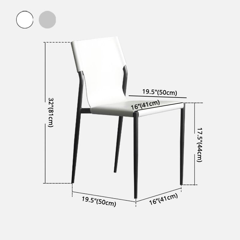 Industrial Leather Dining Room Chairs Armless Metal Dining Chairs for Restaurant Use Clearhalo ' kitchen&dining_furn' 'Dining Chairs' 'Dining Tables & Seating' 'dining_chair' 'furn' 'furn_dining_chair' 'Furniture' 'furniture_dining_chair' 'Kitchen & Dining Furniture' 'kitchen' 1200x1200_a4c800a0-2784-48a4-b874-34cb2caa58e4