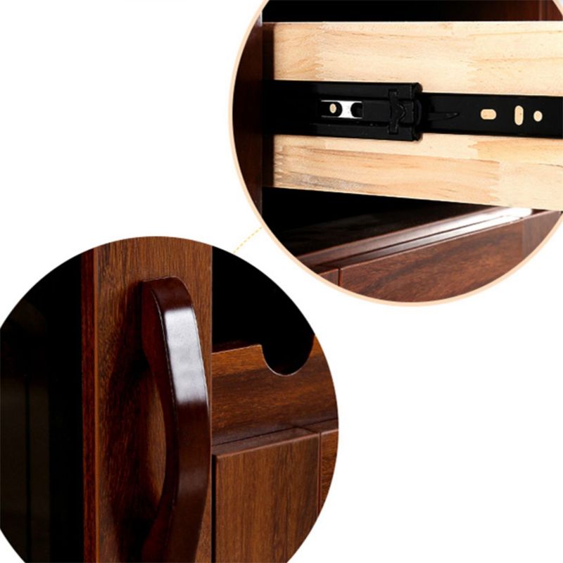 Porte in vetro da pranzo in legno moderno moderno in porcellana con cassetti