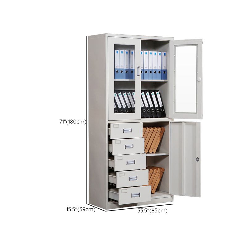 Modern File Cabinet Glass Doors Lock Storage Vertical Filing Cabinet Clearhalo 'Filing Cabinets' 'filling_cabinets' 'furn' 'furn_filling_cabinets' 'Furniture' 'Office Furniture' 1200x1200_a4c920e6-9e4b-4400-bc55-1f1ae641aba7