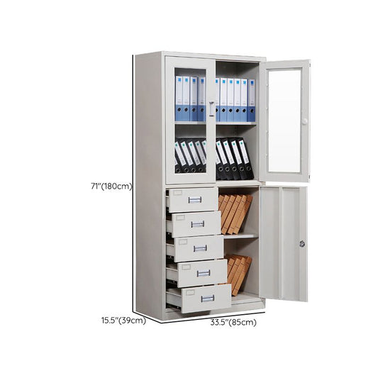 Modern File Cabinet Glass Doors Lock Storage Vertical Filing Cabinet Clearhalo 'Filing Cabinets' 'filling_cabinets' 'furn' 'furn_filling_cabinets' 'Furniture' 'Office Furniture' 1200x1200_a4c920e6-9e4b-4400-bc55-1f1ae641aba7