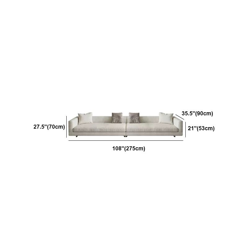 Flannelette Sectional Square Arroest Látex/Sofá blanco relleno de tapicería