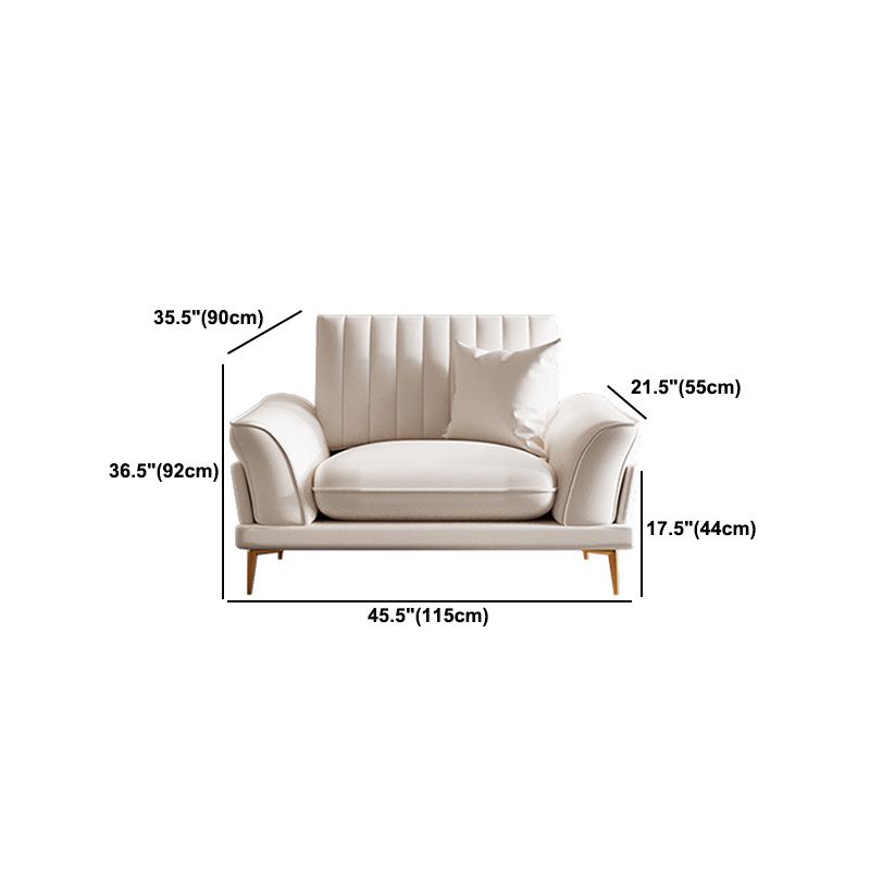 Canapé en cuir faux 35,43 "d x 36,22" H canapé à bras évasé pour le salon