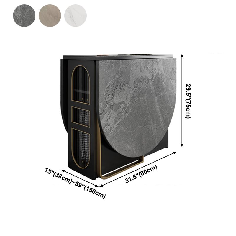 Contemporary Drop-Leaf Dining Room Collection Oval Table,15"L x 31.5"W x 29.5"H Clearhalo ' dining_table' 'Dining Tables & Seating' 'Dining Tables' 'furn' 'furn_dining_table' 'Furniture' 'furniture_dining_table' 'Kitchen & Dining Furniture' 'kitchen&dining_furn' 'kitchen' 'kitchen_dining_table' 1200x1200_a4c99849-ec66-40f8-9c10-0d393d31d7e2