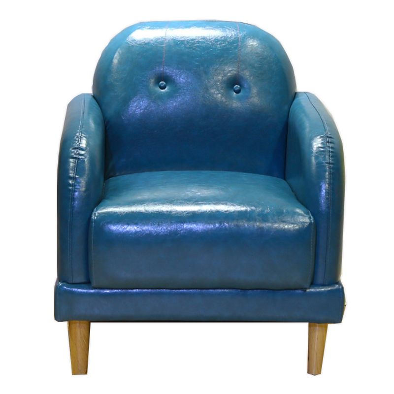 Canapé arrière en cuir faux en cuir avec bras carré pour le salon