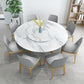 Glam Style Stone Round Dining Table with Gold Base for Living Room Clearhalo 'Dining Tables & Seating' 'Dining Tables' 'dining_table' 'furn' 'furn_dining_table' 'Furniture' 'Kitchen & Dining Furniture' 1200x1200_a4caaa6a-e355-44ff-907a-9be28bbdfc5d