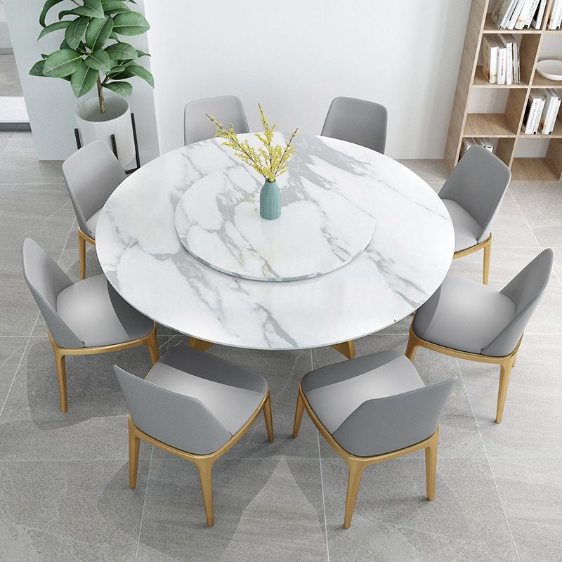 Glam Style Stone Round Dining Table with Gold Base for Living Room Clearhalo 'Dining Tables & Seating' 'Dining Tables' 'dining_table' 'furn' 'furn_dining_table' 'Furniture' 'Kitchen & Dining Furniture' 1200x1200_a4caaa6a-e355-44ff-907a-9be28bbdfc5d