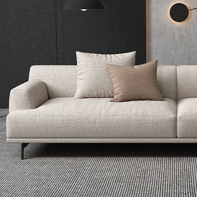 Ivory Fabric Settee Standard Charles Of London Tight Back Loveseat Clearhalo 'furn' 'furn_sofas' 'Furniture' 'furniture_sofas' 'kitchen' 'kitchen_sofas' 'Living Room Furniture' 'Sofa' 'sofas' 1200x1200_a4cbfbca-a489-4d84-b358-9ed581c7b244