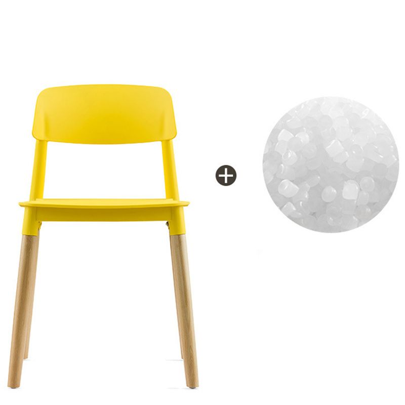 Chaise latéral de jambes en bois massif