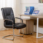Faux Leather Executive Chair No Wheels Modern Office Chair with Fixed Arms Clearhalo 'furn' 'furn_office_chair' 'Furniture' 'Office Chairs' 'Office Furniture' 'office_chair' 1200x1200_a4ccf737-7e60-45ed-9be4-ddaad2967712