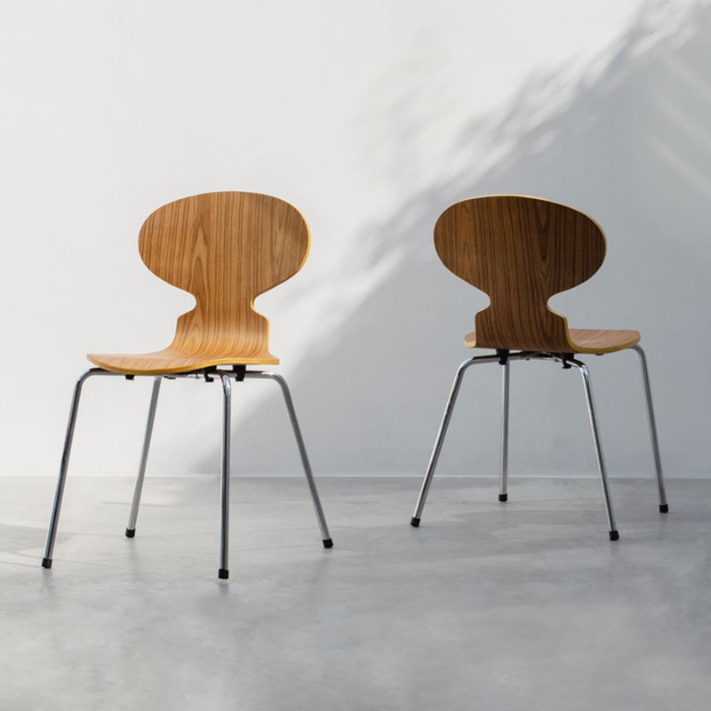 Industrial Style Wood Dining Side Chair Solid Back Armless Single Dining Chair Clearhalo ' kitchen&dining_furn' 'Dining Chairs' 'Dining Tables & Seating' 'dining_chair' 'furn' 'furn_dining_chair' 'Furniture' 'furniture_dining_chair' 'Kitchen & Dining Furniture' 'kitchen' 1200x1200_a4cd8b73-a39c-4e18-989a-ba0ee9a5b0d8