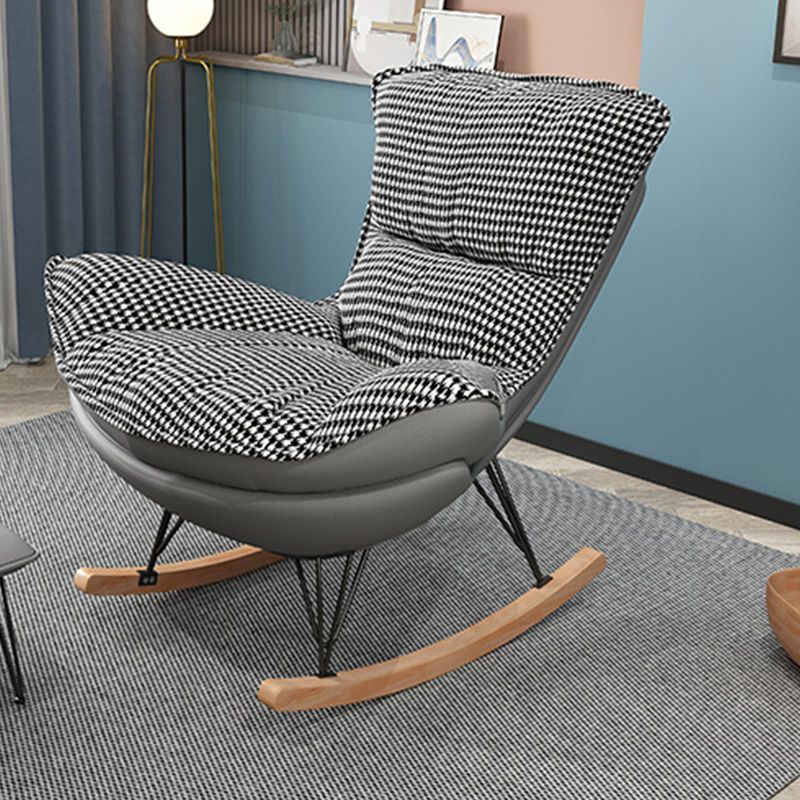 Silla de acento de mecedora contemporánea Wingback Antique Rocking Silla