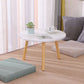 Mesa moderna de 3 piernas Mesa de madera maciza redonda de madera maciza para sala de estar