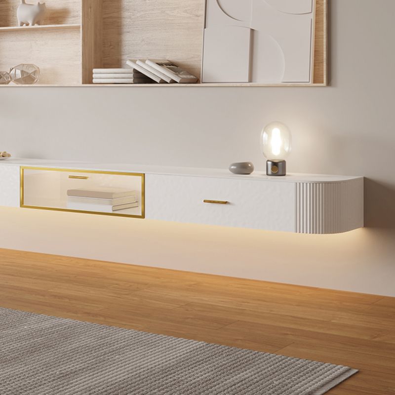 Modernism White TV Console Stone Media Console with Drawers for Home Clearhalo 'furn' 'furn_tv_stands_entertainment_centers' 'Furniture' 'Living Room Furniture' 'TV Stands & Entertainment Centers' 'TV Stands & Media Storage Furniture' 'tv_stands_entertainment_centers' 1200x1200_a4cf288b-50a9-4cab-b8b9-ab86f91f09b2