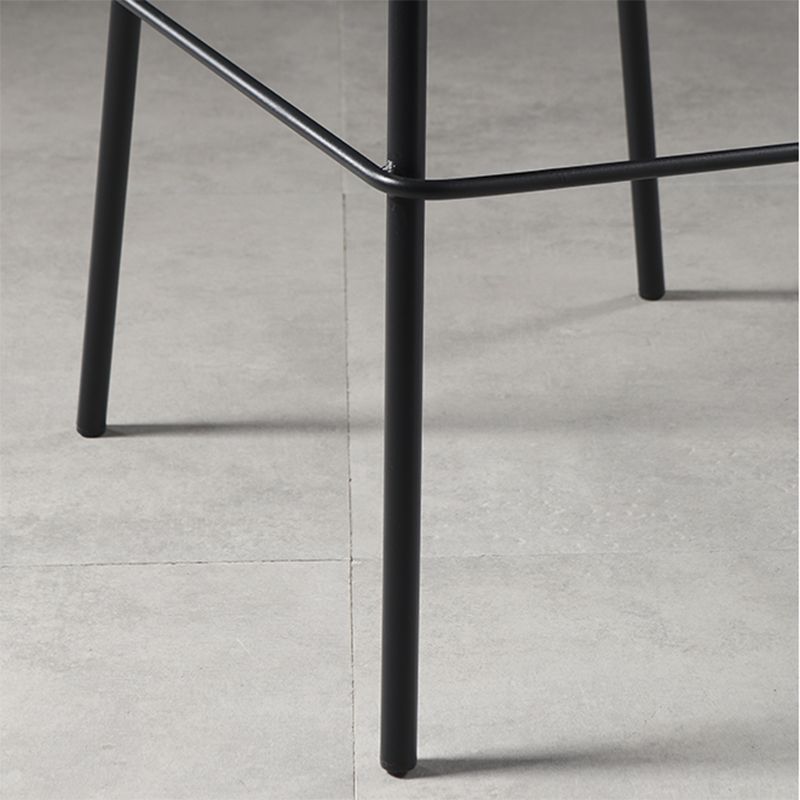 Distressed Leather Simple Barstool Nordic Indoor Tall Stool with Bucket Seat Clearhalo 'Bar Furniture' 'Bar Stools' 'bar_stools' 'furn' 'furn_bar_stools' 'furniture_bar_stools' 'Kitchen & Dining Furniture' 'kitchen&dining_furn' 'kitchen' 'kitchen_furn' Furniture' 1200x1200_a4d07268-8e76-4b09-94b1-3492c0f6b035