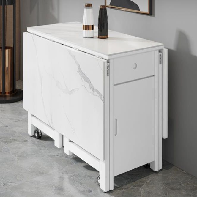 Contemporary Folding Furniture Stone Pedestal Dining Site Table for Home (only Table) Clearhalo 'Dining Tables & Seating' 'Dining Tables' 'dining_table' 'furn' 'furn_dining_table' 'Furniture' 'Kitchen & Dining Furniture' 1200x1200_a4d13f40-9e3a-4df3-aab2-8eec0cc3676c