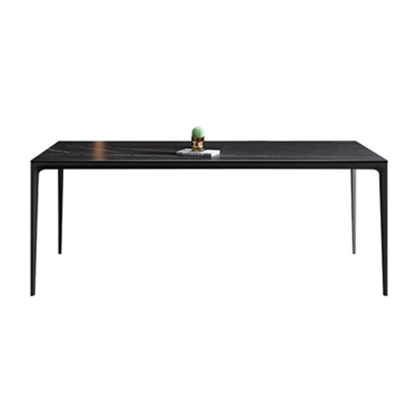Industrial Style Home Sintered Stone Dining Table Metallic Base Rectangle Table Clearhalo ' dining_table' 'Dining Tables & Seating' 'Dining Tables' 'furn' 'furn_dining_table' 'Furniture' 'furniture_dining_table' 'Kitchen & Dining Furniture' 'kitchen&dining_furn' 'kitchen' 'kitchen_dining_table' 1200x1200_a4d19eb3-4b97-42f3-81bd-4b0ed3186c3c